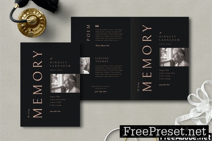 Funeral Program Template QUK2YJX