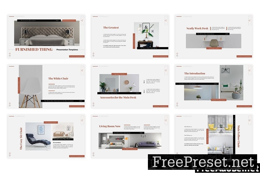 Furnished Thing Presentation Template 66BXW96