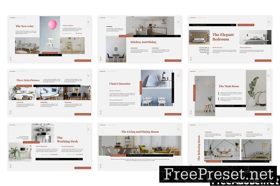 Furnished Thing Presentation Template 66BXW96