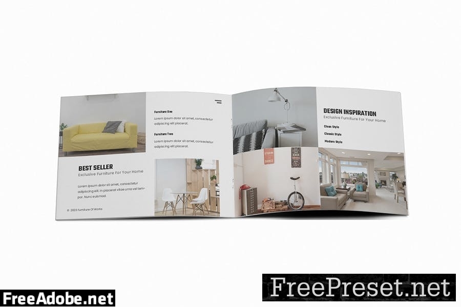 Furniture A5 Brochure Template WH49H4X