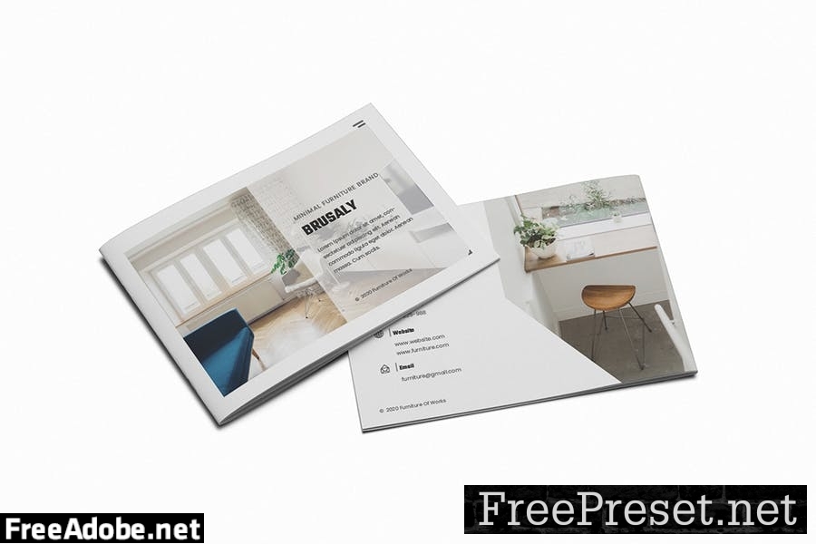 Furniture A5 Brochure Template WH49H4X