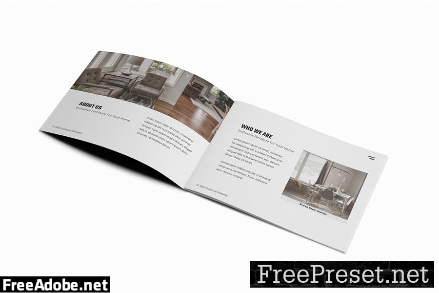 Furniture A5 Brochure Template WH49H4X