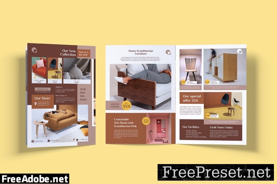 Furniture and Interior Bifold Brochure JUQLDUW