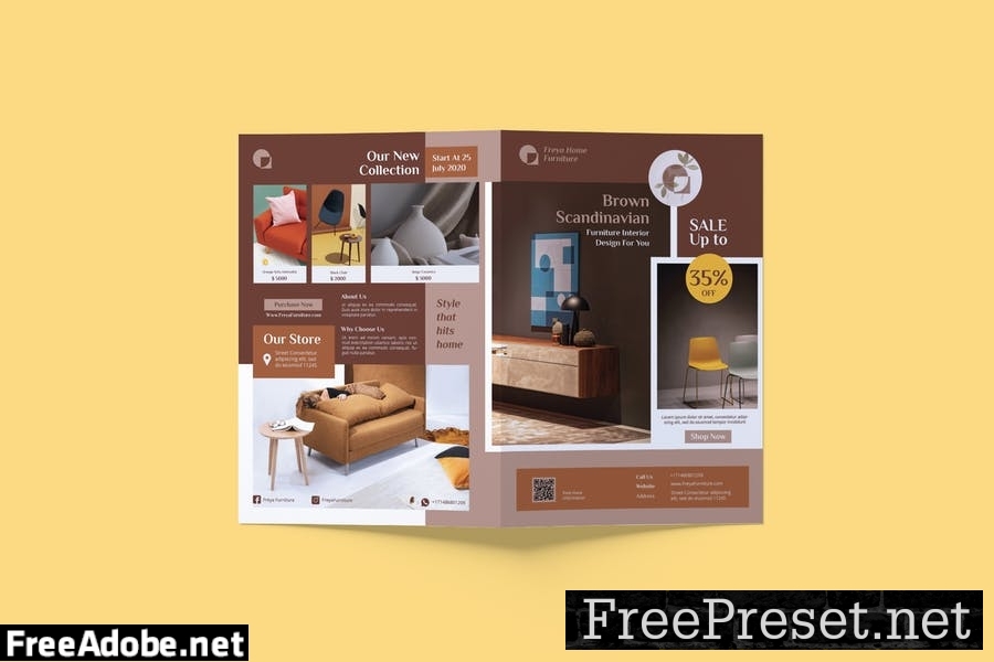 Furniture and Interior Bifold Brochure JUQLDUW