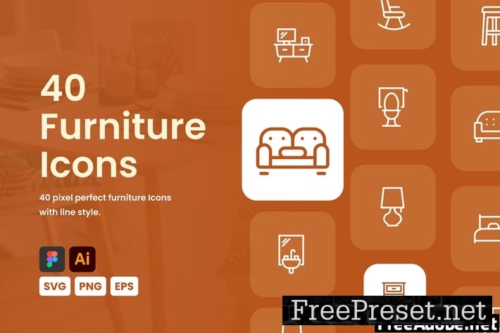 Furniture Icon Set 6RV7CS3