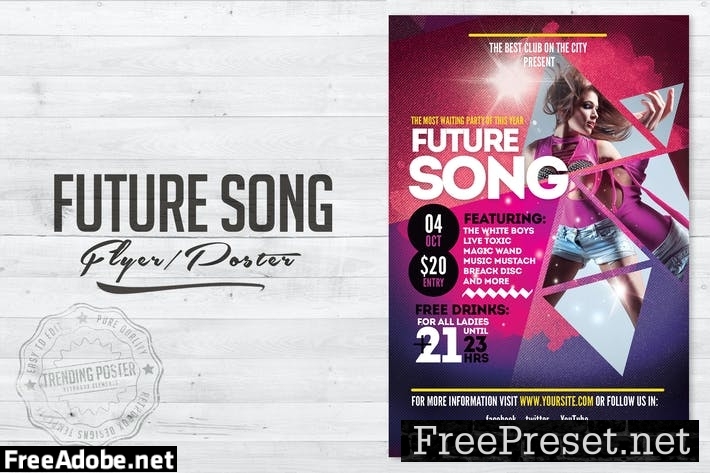 Future Song Flyer Poster F6JUEL