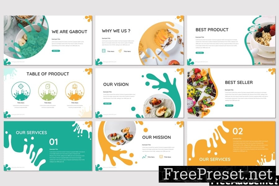 Gabout - Desserts Powerpoint Template DEVGVHD