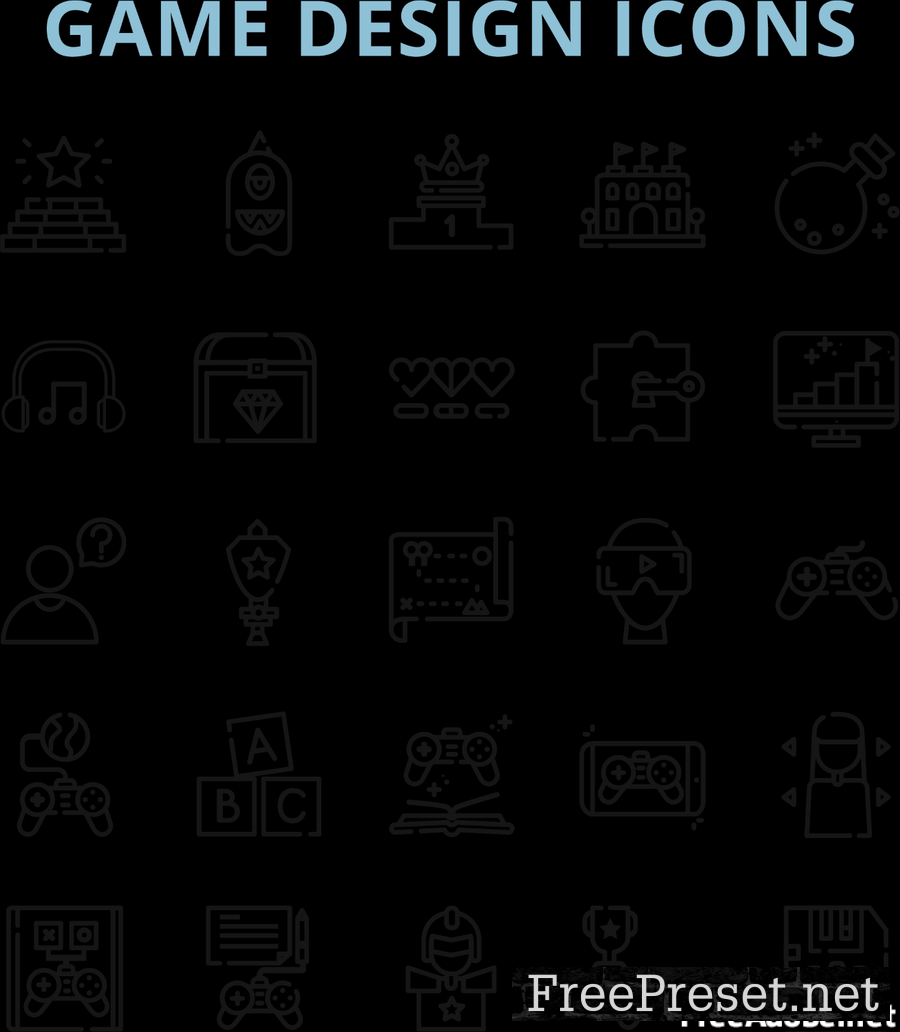 Game Design Icons Set