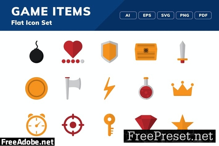 Game Items Icon Set N5Q5J8C