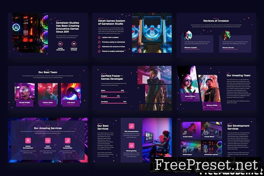 Gameleon - Gaming Studio Powerpoint Template