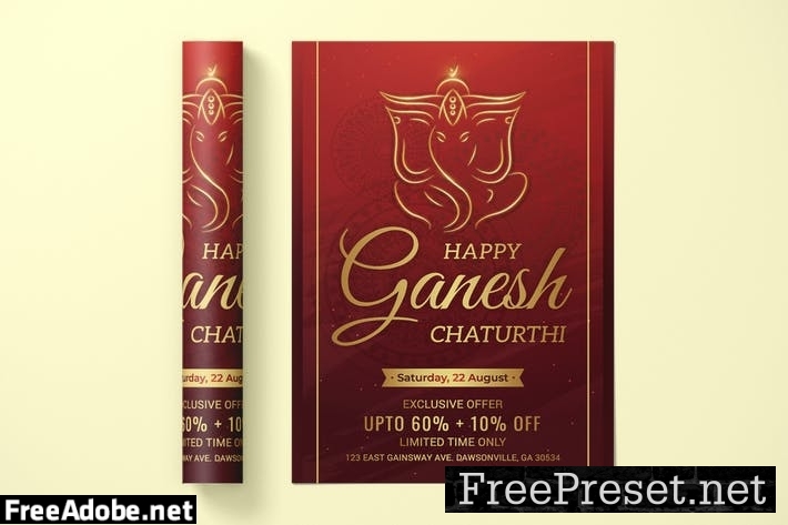 Ganesh Chaturthi Flyer Template  G28SM3G