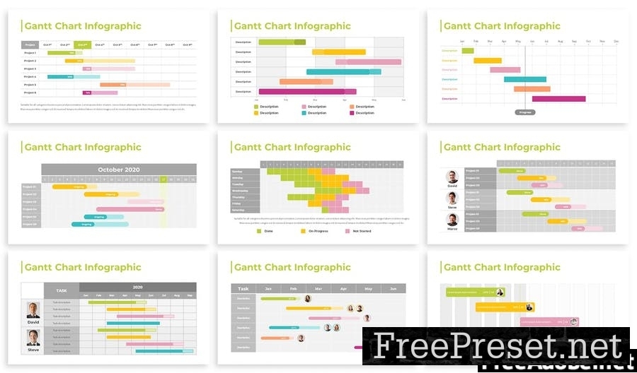 Gantt Chart Presentation Template SAE5ZQG