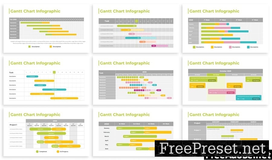 Gantt Chart Presentation Template SAE5ZQG