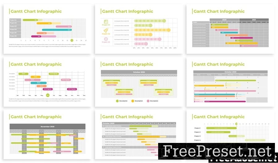 Gantt Chart Presentation Template SAE5ZQG