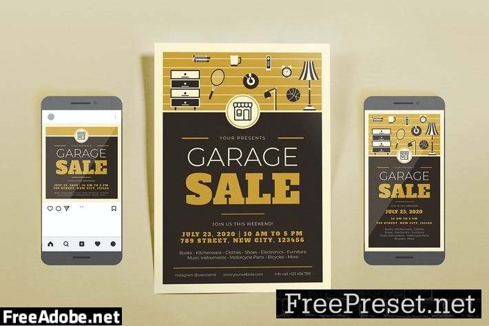 Garage Sale Brown Template Set KVL4SLK