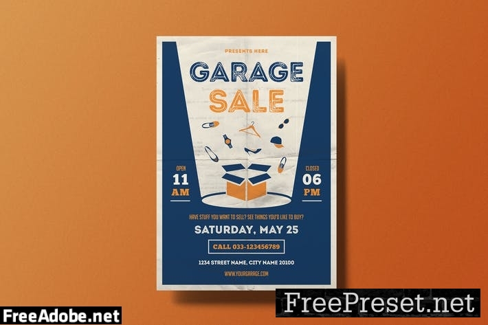 Garage Sale Flyer 4B4GQNZ