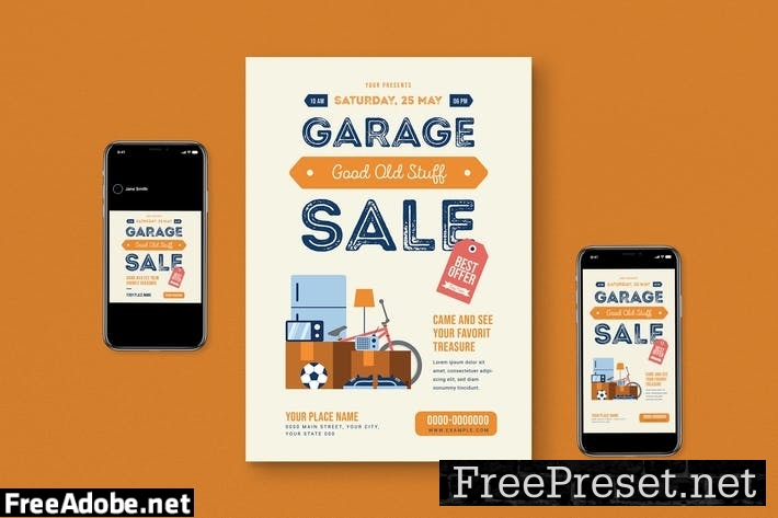 Garage Sale Flyer Pack 4YA3LKU