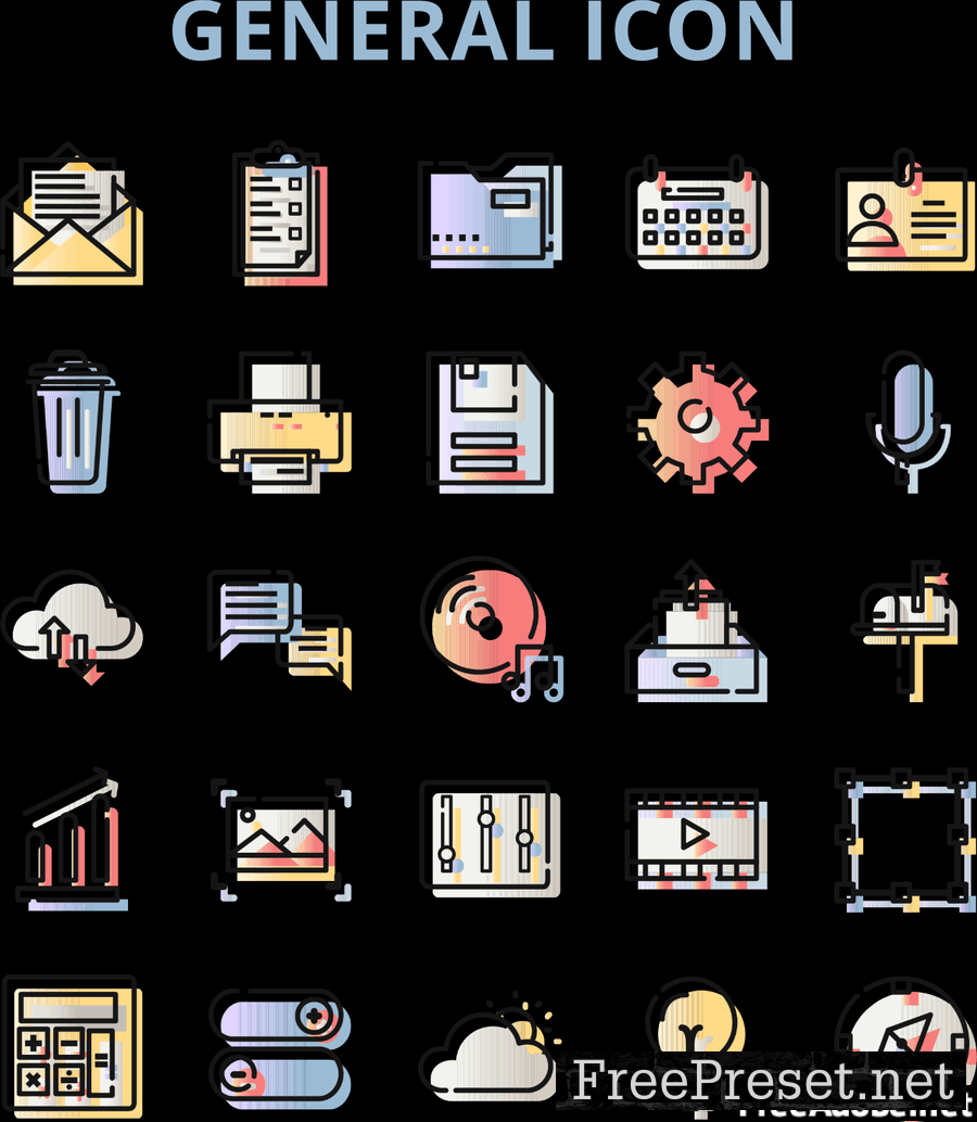 General Icons Set Y9QPKA4