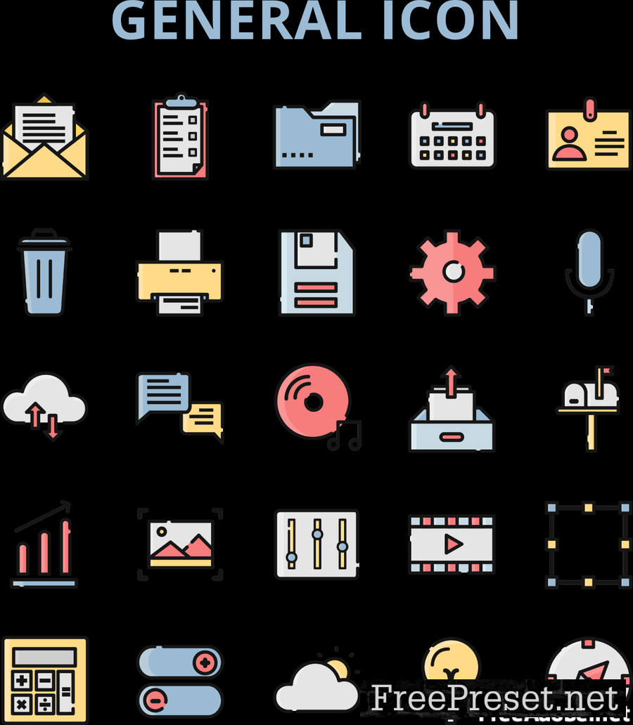 General Icons Set Y9QPKA4