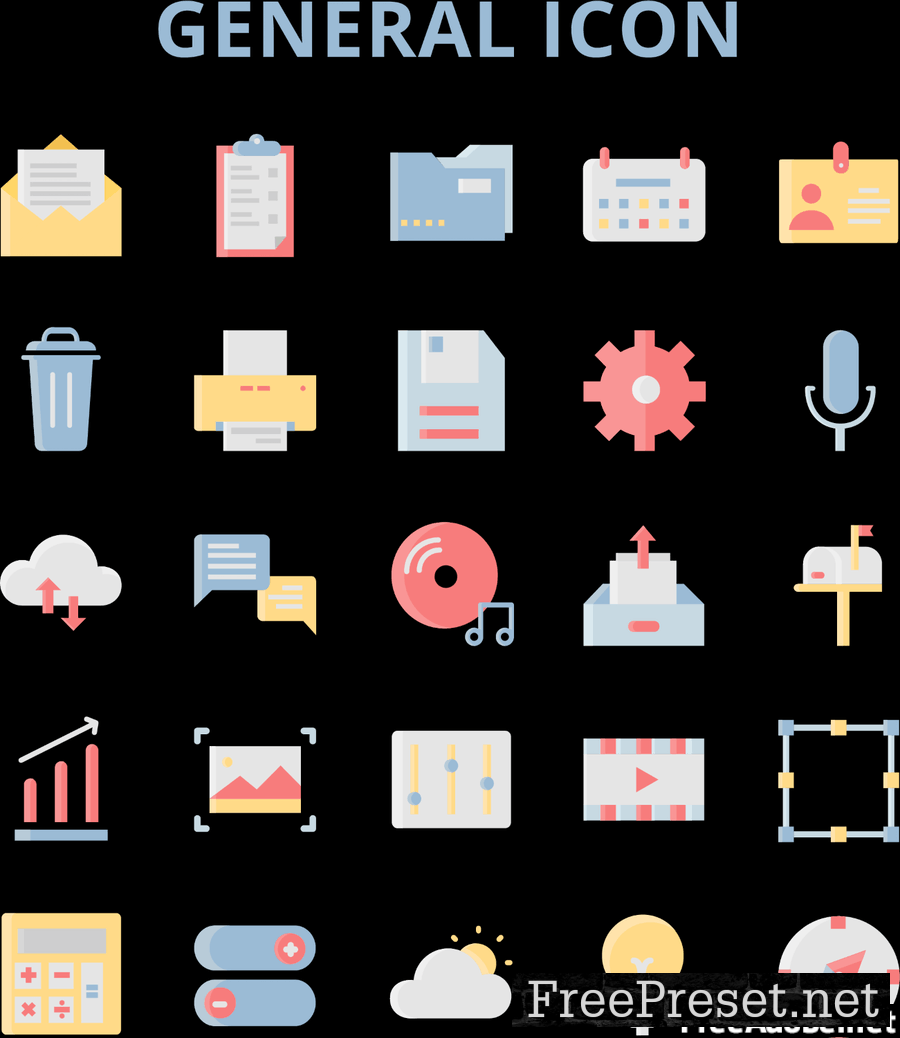 General Icons Set Y9QPKA4