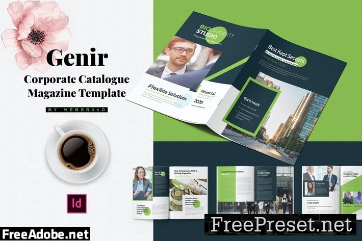 Genir | Corporate Catalogue Magazine Template AVAWMNX