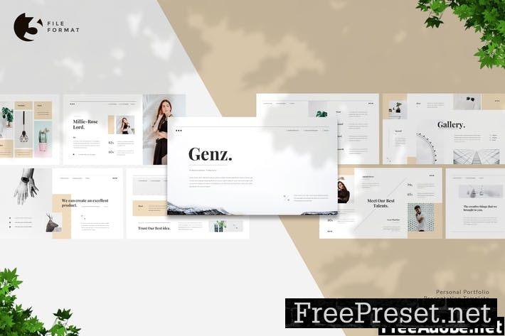 Genz - Personal Portfolio Presentation Template YMDTHEN