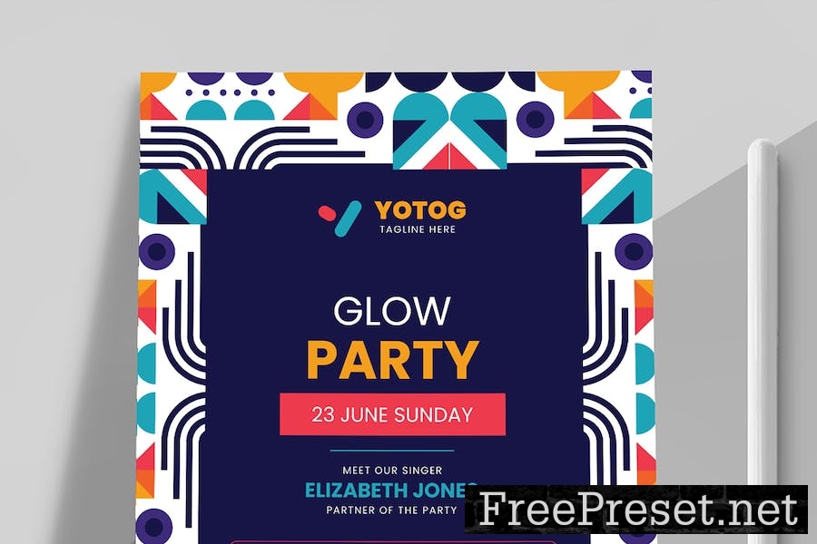 Geometric Party Flyer A7YAYU7