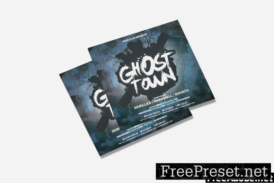 Ghost Town Square Flyer & Insta Post