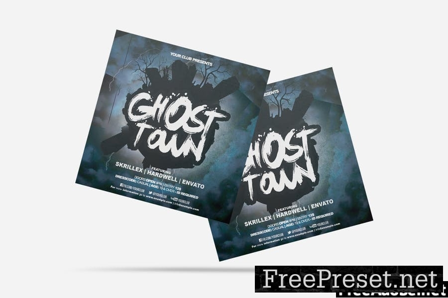 Ghost Town Square Flyer & Insta Post