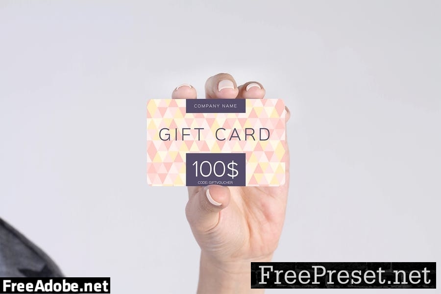 Gift Card Mockup KXJ9MWJ