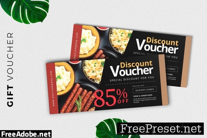 Gift Voucher Card Promotion 5GFRU45