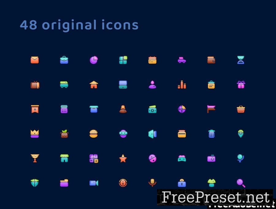 Glass Icons Set