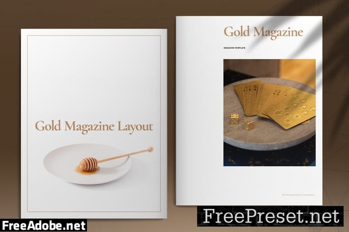 Gold Magazine Template 9UHVAJQ