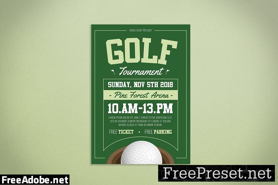 Golf Tournament Flyer B392QFR