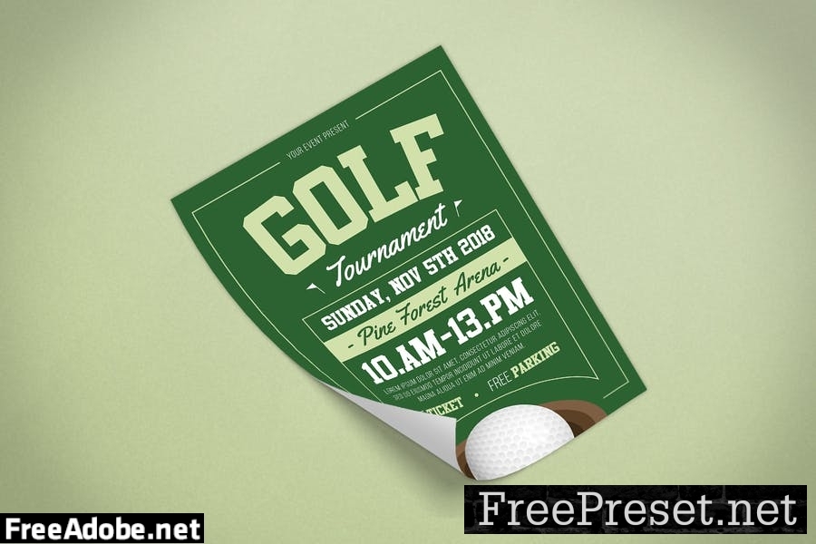 Golf Tournament Flyer B392QFR