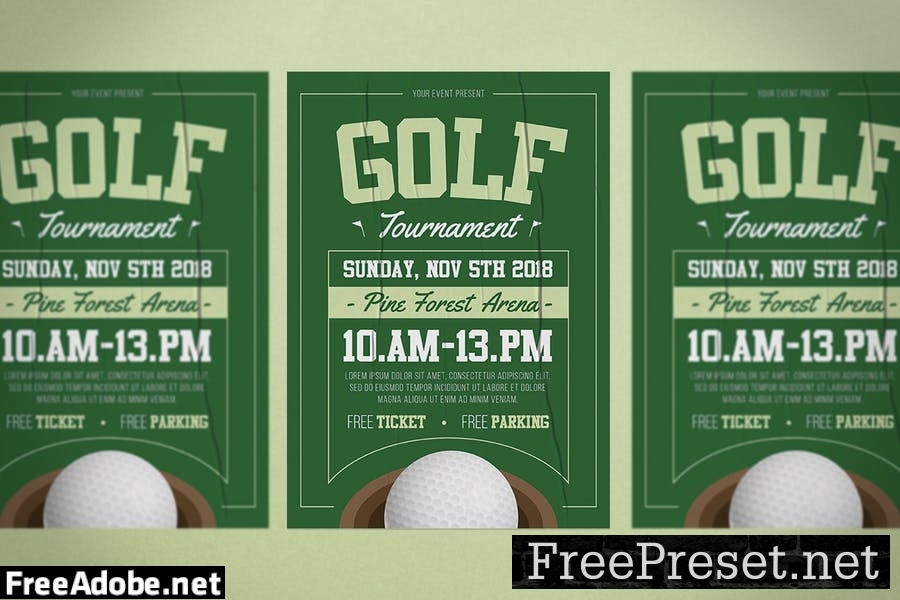 Golf Tournament Flyer B392QFR