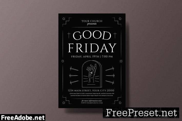 Good Friday Flyer PURZ8C8