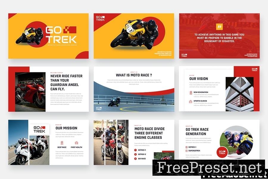 GOTREK - Motorcycle Racing Powerpoint Template