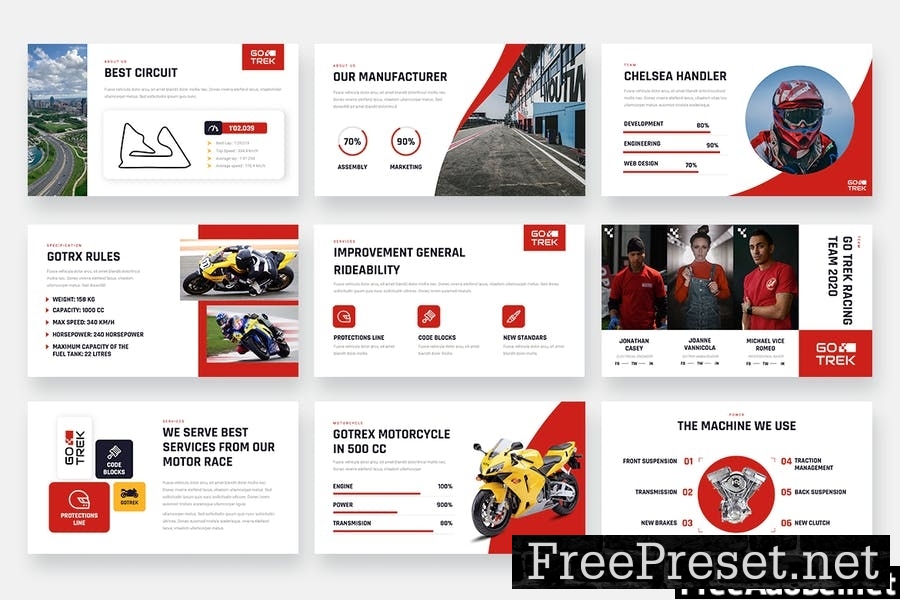 GOTREK - Motorcycle Racing Powerpoint Template