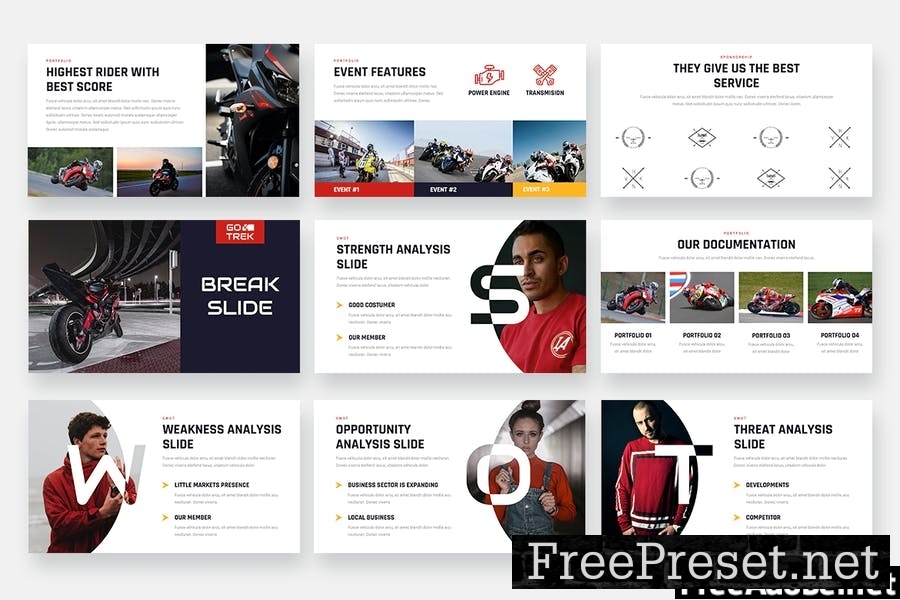 GOTREK - Motorcycle Racing Powerpoint Template