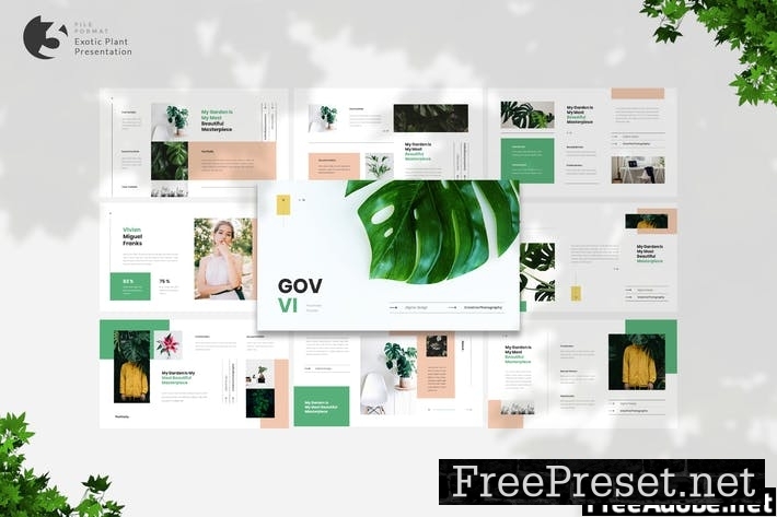 Govvi- Exotic Plant Presentation Template W9W6EEE