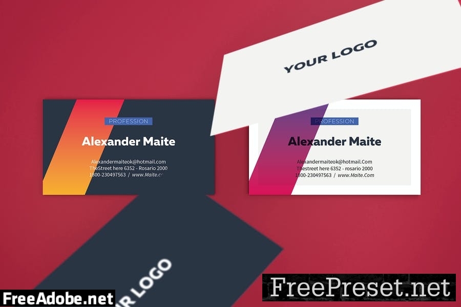 Gradient Personal Cards Template XDSFYQ