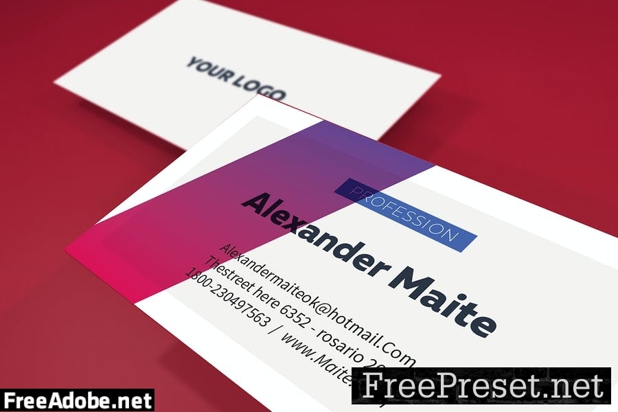 Gradient Personal Cards Template XDSFYQ