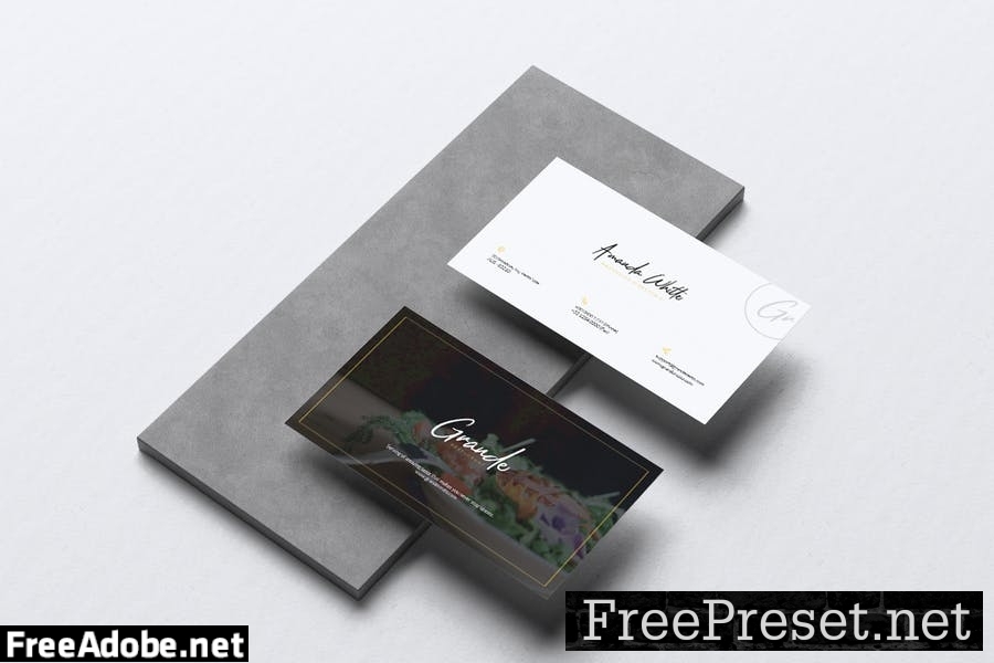 GRANDE Restaurant Flyer & Business Card