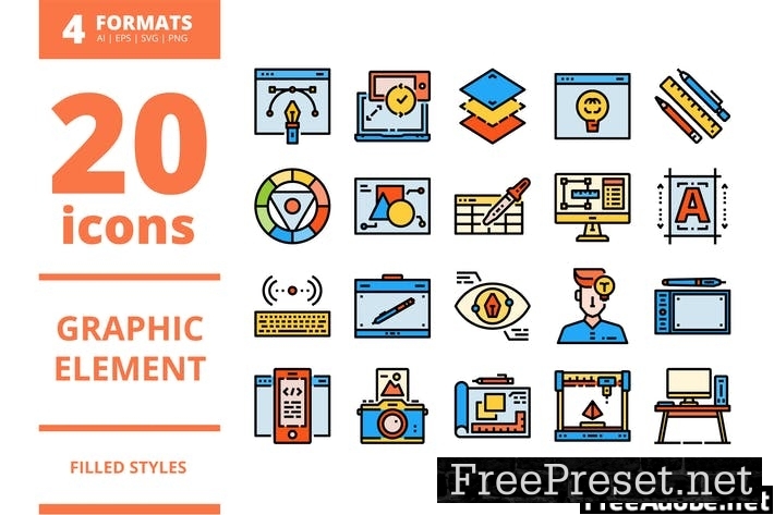 Graphic element Filled icons packs VSB9FKE