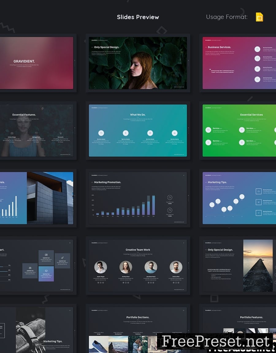 Gravidient - Google Slide Template