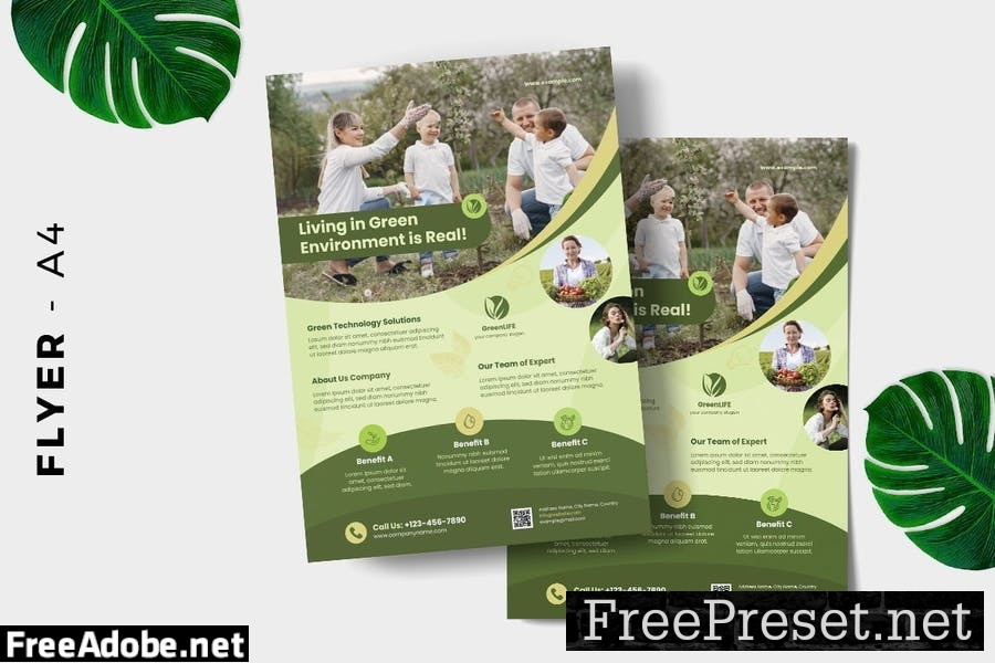 Green Living Resindential Flyer Design