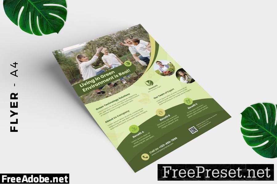 Green Living Resindential Flyer Design