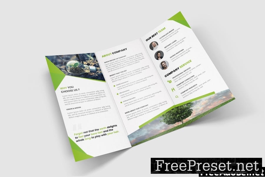 Green Nature Trifold Brochure