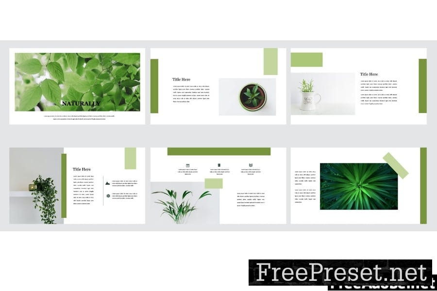 Green Plants - Nature Powerpoint Template E5ZP3QL